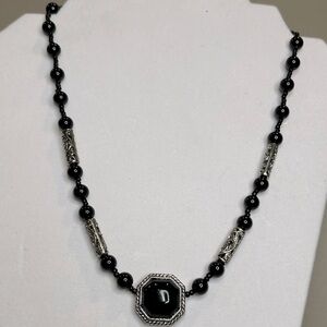 Onyx/Sterling Silver Necklace